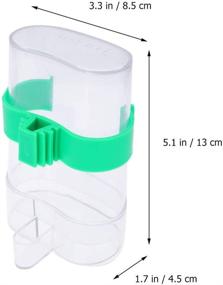 img 2 attached to POPETPOP Water Feeders for Birds - 2 Pack Bird Water Dispenser: Automatic Feeder for Parrots, Parakeets, and Cockatiels