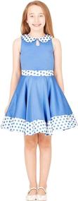 img 2 attached to Vintage Polka Dot 👗 Girls Dress: BlackButterfly Girls' Clothing