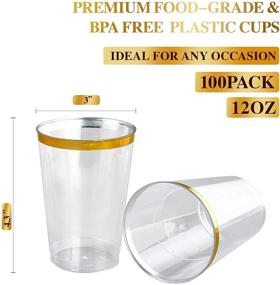 img 3 attached to Plastic FOCUSLINE Tumblers Heavy Duty Disposable