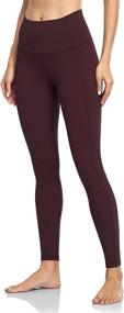 img 1 attached to 🩳 Hawthorn Athletic Women's Essential High Waisted Yoga Leggings 7/8 Length Workout Pants with Side Pockets - 25-inch