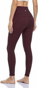 img 3 attached to 🩳 Hawthorn Athletic Women's Essential High Waisted Yoga Leggings 7/8 Length Workout Pants with Side Pockets - 25-inch