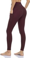 🩳 hawthorn athletic women's essential high waisted yoga leggings 7/8 length workout pants with side pockets - 25-inch logo