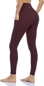 img 4 attached to 🩳 Hawthorn Athletic Women's Essential High Waisted Yoga Leggings 7/8 Length Workout Pants with Side Pockets - 25-inch