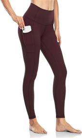 img 2 attached to 🩳 Hawthorn Athletic Women's Essential High Waisted Yoga Leggings 7/8 Length Workout Pants with Side Pockets - 25-inch