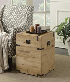 img 2 attached to 🌳 Laredo Trunk End Table in Natural Finish by Convenience Concepts