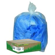 коммерческие мешки earthsense rnw4015c clear из переработанного материала - 31-33 галлона, 1.25 мил - упаковка из 100 шт. логотип