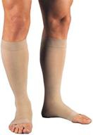 premium jobst relief knee high 20-30 mmhg compression socks - open toe, beige, large: ultimate support for improved circulation логотип