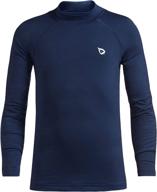 👕 baleaf boys' thermal compression shirt, fleece baselayer mock top with long sleeve - cold gear logo