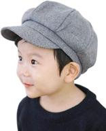 🧢 accessories for toddler boys - winter panels newsboy cabbie hats logo