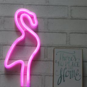 img 1 attached to 🦩 Flamingo Neon Light Wall Decor: Perfect Gift for Bedroom, Girls' Birthdays, and Holiday Celebrations - NEFLM