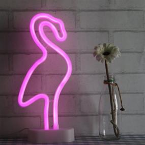 img 2 attached to 🦩 Flamingo Neon Light Wall Decor: Perfect Gift for Bedroom, Girls' Birthdays, and Holiday Celebrations - NEFLM