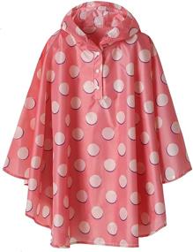 img 4 attached to 👧 Ultimate Protection: Lightweight Kids Rain Poncho Jacket Waterproof Outwear Rain Coat!