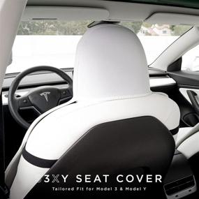 img 3 attached to 🌊 Waterproof EVNV Tesla Model 3 Seat Cover - Easy to Install - Protect Your Seat - Tesla Front Seat Cover - Tesla Model 3 Accessories - White