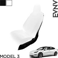 🌊 waterproof evnv tesla model 3 seat cover - easy to install - protect your seat - tesla front seat cover - tesla model 3 accessories - white logo