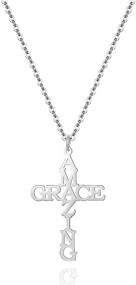 img 4 attached to 18K Gold Plated Cross Necklace: Incredible Grace – Christian Jewelry, Symbolizing Faith