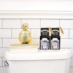 img 1 attached to Poo-Pourri Lavender Vanilla 2oz Bathroom Spray - Pack of 2 with Ornament Box