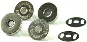 img 2 attached to All-in-One - Pack of 10 Magnetic Button Clasp Snaps (14mm, Silver) for Sewing, Crafting, Bags, Clothing, Scrapbooking - No Tools Needed