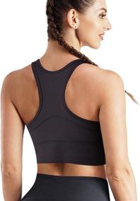 img 3 attached to 🏋️ TrainingGirl Women's High Impact Padded Racerback Sports Bra - Wirefree Yoga Activewear Tank Top for Running