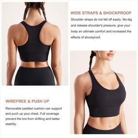 img 2 attached to 🏋️ TrainingGirl Women's High Impact Padded Racerback Sports Bra - Wirefree Yoga Activewear Tank Top for Running