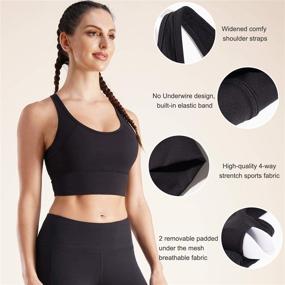 img 1 attached to 🏋️ TrainingGirl Women's High Impact Padded Racerback Sports Bra - Wirefree Yoga Activewear Tank Top for Running