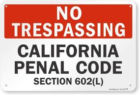 img 4 attached to SmartSign No Trespassing California Aluminum