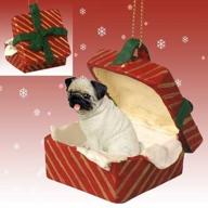 pug red christmas ornament in a gift box - conversation concepts logo