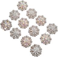 🌺 enhance your horse's style with metal flower rhinestone conchos - pack of 12 logo