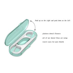 img 1 attached to 🦷 Dental Floss Case with Travel Toothpicks: Professional Floss Picks Set with 20 Threader Flossers and 2 Storage Cases for Family, Hotel, and High Toughness Traveling - Available in Pink or Green