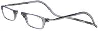 👓 clic original expandable xxl smoke +1.50 readers: stylish and convenient eyewear logo