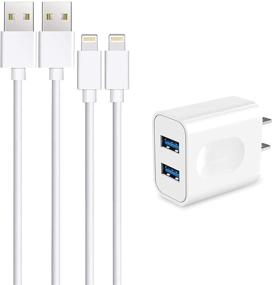 img 4 attached to 🔌 Dual Port USB Wall Charger with MFi Certified 2 Pack 3FT Lightning Cable Cord for iPhone 12/12 Pro - Enhanced SEO