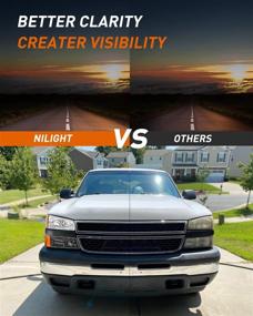 img 1 attached to 🚘 Фары Nilight высокого качества для Silverado 2003-2006: Хромированное кожух, дымчатая линза с желтыми углами, гарантия 2 года