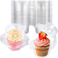 nplux individual cupcake containers: pack of 50 plastic cupcake boxes for fresh and neat storage logo