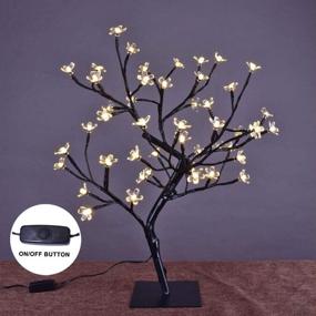 img 3 attached to 🌸 18 Inch Cherry Blossom Bonsai Tree Lightshare - 48 LED Lights, Metal Base, Warm White Lights, UL Listed Adapter Included - Perfect Night Light & Home Gift Idea