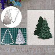 🎄 metal die cuts for christmas tree, snowy merry christmas cutting dies stencils for diy embossing, decorative paper dies for scrapbooking, card making, and photo decoration logo