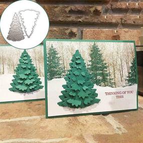 img 2 attached to 🎄 Metal Die Cuts for Christmas Tree, Snowy Merry Christmas Cutting Dies Stencils for DIY Embossing, Decorative Paper Dies for Scrapbooking, Card Making, and Photo Decoration