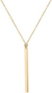pernnla pearl women's 18k gold plated long disc pendant sweater chain necklace - stylish fashion jewelry logo