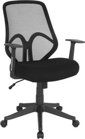 img 3 attached to Flash Furniture Salerno Black Chair Furniture in Home Office Furniture