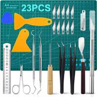 efficient vinyl weeding tools with exacto knife cutting mat kit for silhouettes, lettering, and splicing logo