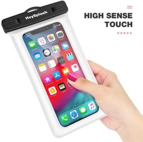 img 1 attached to HeySplash Waterproof Phone Case for iPhone 13 Mini, iPhone X/8 Plus/8/7/6s Plus - Universal Underwater TPU Dry Bag Pouch ideal for Kayaking, Swimming, Skiing, Beach - White