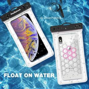 img 3 attached to HeySplash Waterproof Phone Case for iPhone 13 Mini, iPhone X/8 Plus/8/7/6s Plus - Universal Underwater TPU Dry Bag Pouch ideal for Kayaking, Swimming, Skiing, Beach - White