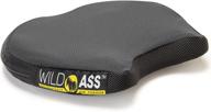 🏍️ black smart air gel motorcycle seat cushion by wild ass logo