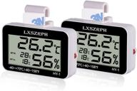 🦎 accurate reptile thermometer hygrometer with high low temperature alarm - digital gauge for reptile tanks, terrariums, vivariums, black (lxszrph) logo
