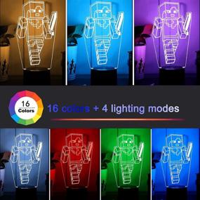 img 3 attached to 3D Night Light for Kids: 16 Color Illusion Table Lamp with Remote Control