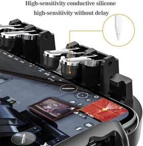 img 2 attached to 🎮 EMISH Mobile Game Controller Gamepad with Power Bank, Cooling Fan, Trigger Aim Button, L1R1 L2R2 Shoot Joystick - For 4.7-6.5" iPhone Android Phone Accesorios (H9)