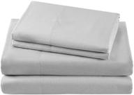 premium microfiber rv sheet sets - 72x75 short king - light grey solid - perfect fit for campers, rv's & travel trailers - up to 10 inch deep pockets - fitted rv sheets logo