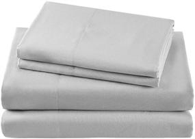 img 4 attached to Premium Microfiber RV Sheet Sets - 72x75 Short King - Light Grey Solid - Perfect Fit for Campers, RV's & Travel Trailers - Up to 10 Inch Deep Pockets - Fitted RV Sheets