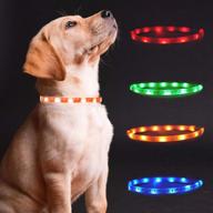 🐶 vovodog led dog collar - 3 flashing modes, waterproof & usb rechargeable, cuttable light up pet necklace for small, medium & large dogs - enhances visibility, ensures safety in the dark logo