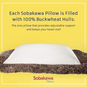 img 2 attached to 🌾 Sobakawa Traditional Buckwheat Pillow: Organic Cotton for Cool Sleep & Neck Support - Ideal for Back/Side Sleepers and Meditation