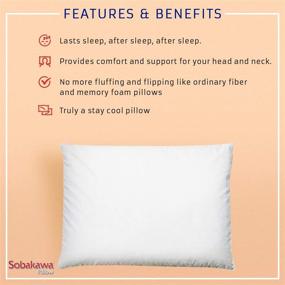 img 3 attached to 🌾 Sobakawa Traditional Buckwheat Pillow: Organic Cotton for Cool Sleep & Neck Support - Ideal for Back/Side Sleepers and Meditation