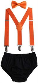 img 4 attached to GUCHOL Birthday Outfit Bloomers Suspenders Boys' Accessories for Suspenders